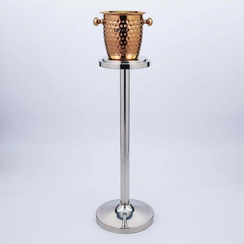 Party Club Bar Champagne Ice Bucket Stand Stainless Steel Bucket Rack Wine Bucket Holder
