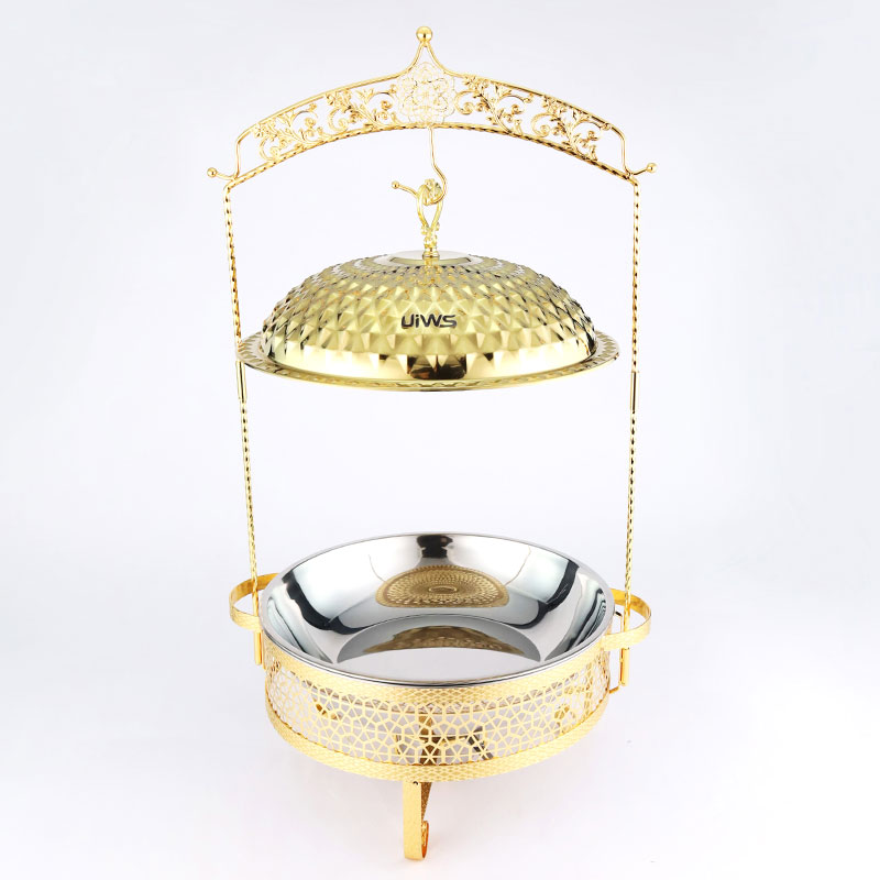 Hotel restaurant Stainless steel chafing dish 8l high capacity buffet food warmer