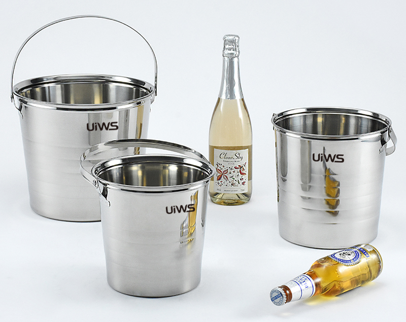 ktv home stainless steel wine cooler ice bucket with handle