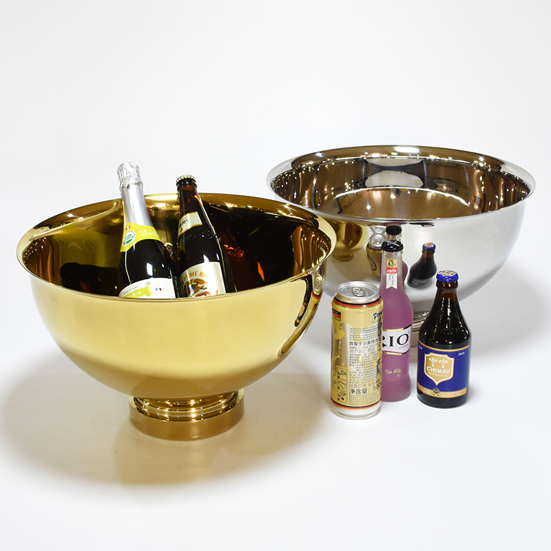 Luxury 12L round stainless steel wine bucket champagne ice bucket