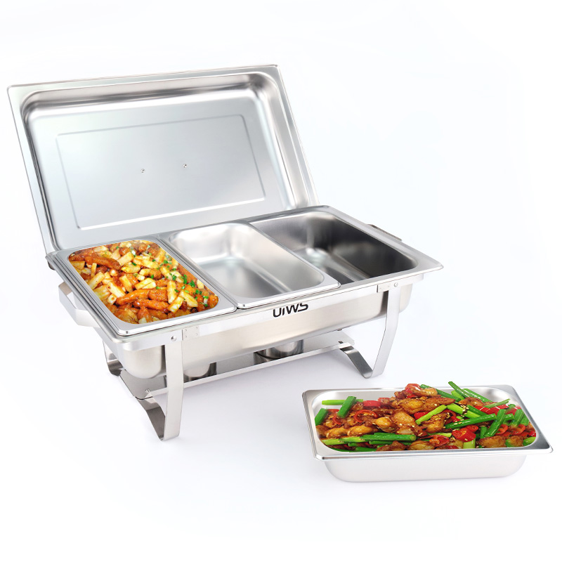 Large capacity stainless steel chafing dish hotel restaurant buffet food warmer set