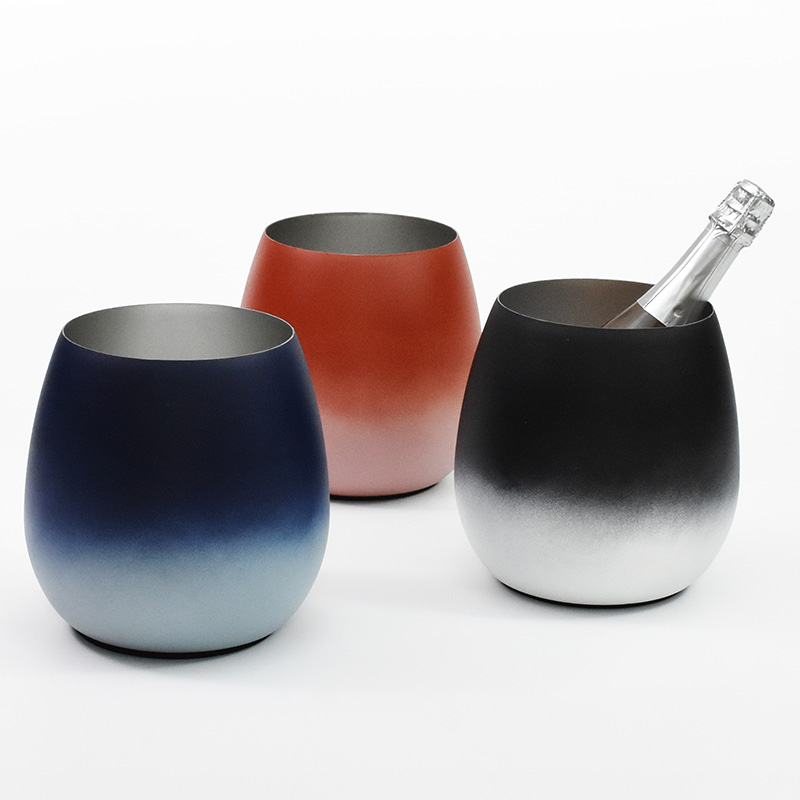 Custom Logo Gradient 5L Champagne Bucket Metal Ice Bucket for Bar Hotel & Restaurant Wine Bucket for Beverages