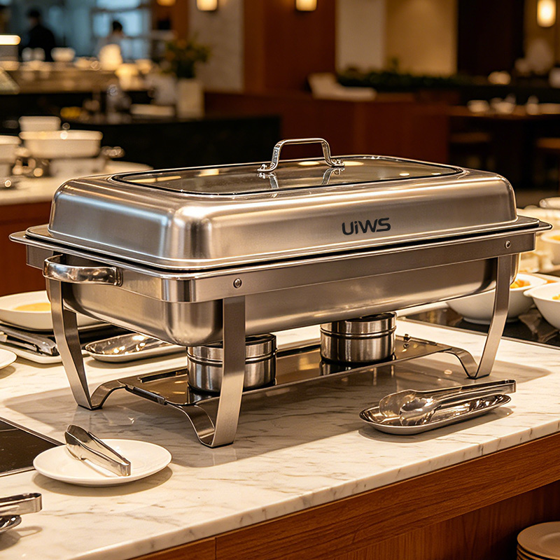 9.0LFoldable visual lid chafing dish