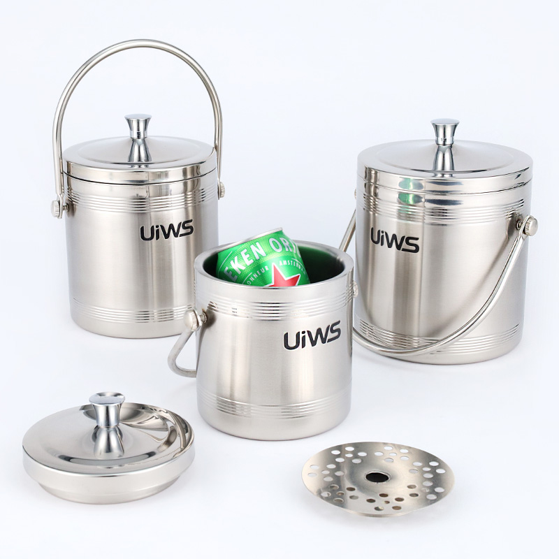 Stainless steel ice bucket double wall champagne bucket for party hotel
