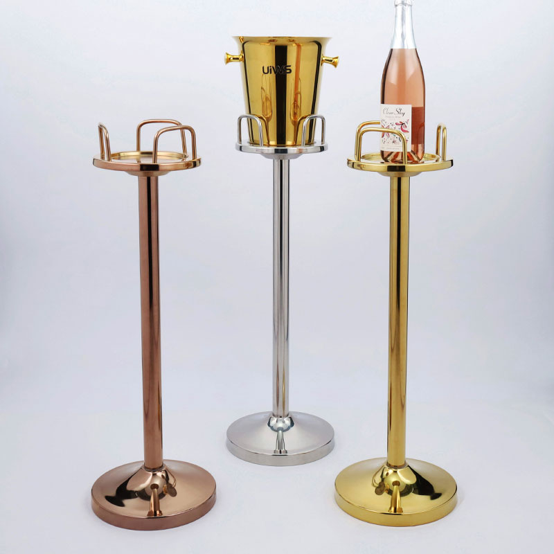 Hotel ktv stainless steel ice bucket stand europe wine bucket holder