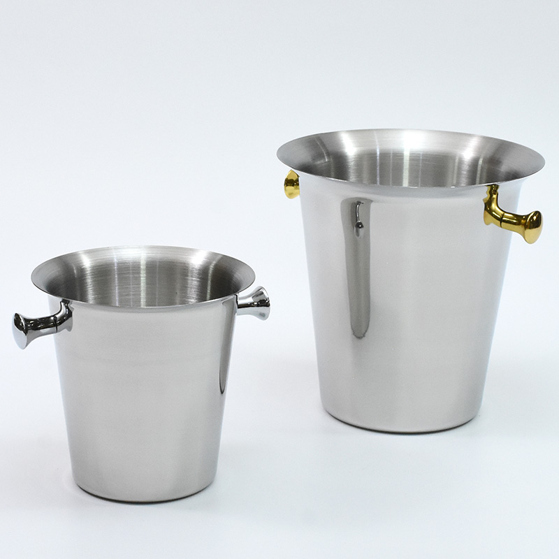 Luxury ice bucket stainless steel champagne wine cooler party bar metal ice bucket