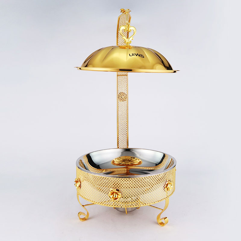 Stainless steel Chaffing dish gold luxury chafer dishes buffet food warmer set with hanging lid