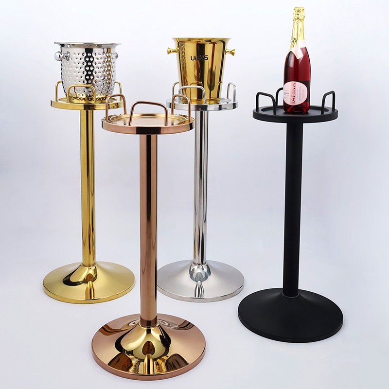 Party Club Bar Champagne Ice Bucket Stand Stainless Steel Bucket Rack Wine Bucket Holder