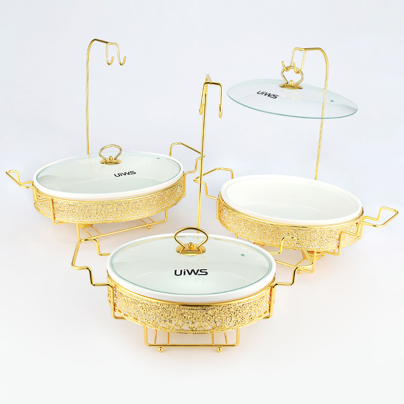 Elliptical ceramic Chafing dish