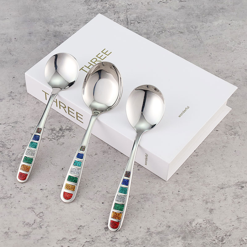 Colorful handle western spoon