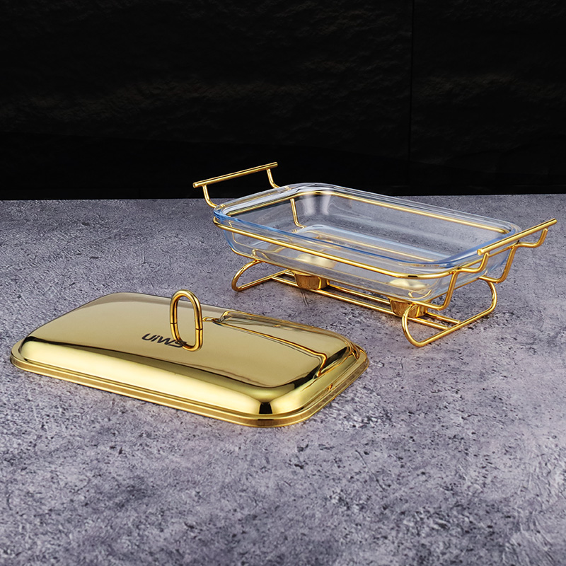 Rectangular glass Chafing dish