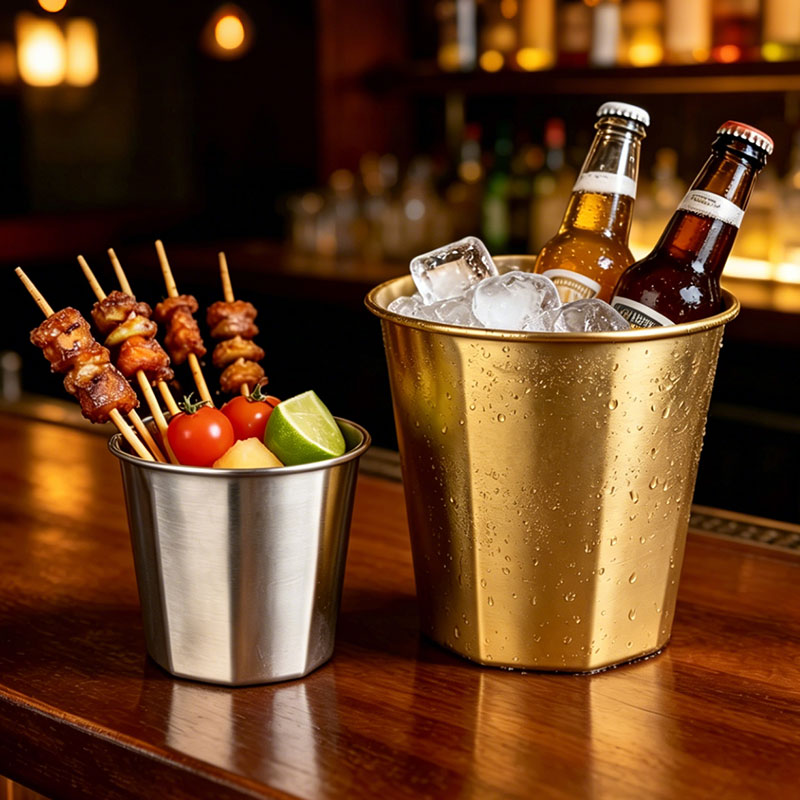 304 Octagonal Mini Bucket Cup