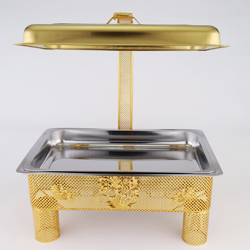 Rectangular lace hanging lid chafing dish