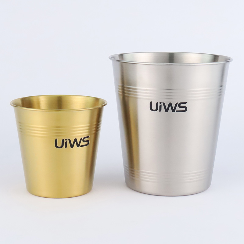 304 Stainless Steel Wire Drawing Mini Ice Bucket