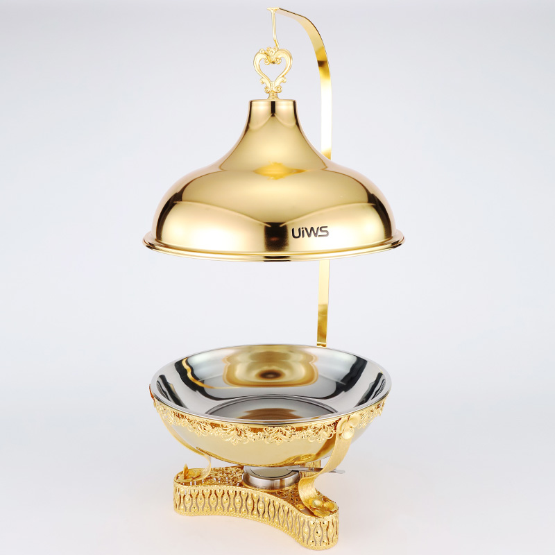 Conical hat shaped lid Chafing dish